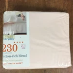 New Vtg Martha Stuart King Bed Fitted Sheet Pink Pastel Shabby Chic Cotton Blend. Fixed Price $58.64.