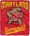 Northwest Ncaa Maryland Terrapins Plush Raschel Alumni Throw Blanket New 50"X60". Fixed Price $24.99.