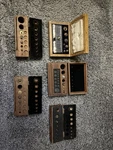 August Sauter Ebingen Germany Brass Apothecary Weight Set With Wooden Case. Fixed Price $125.00.