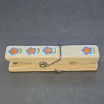 Crowning Touch Porcelain Hand Painted Clothespin Clip Made Japan Flower Euc. Fixed Price $16.00.