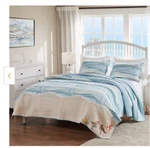 New Greenland Home Fashions Barefoot Bungalow Maui Full/ Queen Quilt Set 3PC. Fixed Price $93.99.