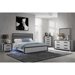 Global Furniture Usa Amelia Solid Wood Gray Black Queen Bed With Led. Fixed Price $367.99.