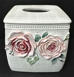 Avanti Linen Spring Garden Hand Painted Tissue Box Cover. Fixed Price $28.75.