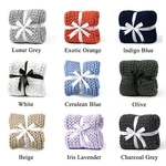 Ynm Sale Chunky Knit & Chenille Throw Blanket, Medium-weight/skin Friendly. Fixed Price $94.99.