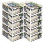 10-PACK Clear Vinyl Zippered Comforter Storage Bags 13" X 19.5" 6.5". Fixed Price $31.89.