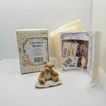 New Cherished Teddies Figurine Baby Girl Bear Quilt Nursery Shower Gift Pink 3/4. Fixed Price $6.75.