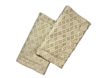 Pair Handmade Shams Pillowcases Custom Luxury Beige Diamond Print Quilted King. Fixed Price $44.79.