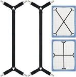 Morcheiong Bed Sheet Fasteners Straps Adjustable 2 Pcs, Black. Fixed Price $13.56.