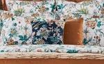 Yves Delorme Iosis Golestan Square Decorative Pillow Cover Woven Tapestry Navy. Fixed Price $135.00.