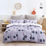 3D Simple Paw Prints Purple Quilt Cover Bedding Sets Pillowcase. Fixed Price $92.94.