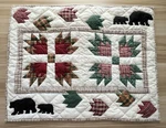 Patch Magic Quilted Bear Standard Pillow Sham Vintage Cottagecore Farmhouse Flaw. Fixed Price $11.99.