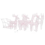 Christmas Decoration Lighted Reindeer And Sleigh With Leds Acrylic Vidaxl. Fixed Price $82.99.