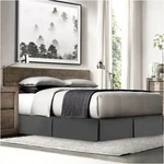Nestl Luxury Queen Bed Skirt 14" Drop Gray Pleated Microfiber Dust Ruffle New. Fixed Price $16.19.