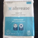 Allerease Waterproof Allergy Protection Zippered Mattress Protector, Queen. Fixed Price $17.49.