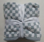 Mind Design Blue & White Gingham Checked Washcloths 4PC Set Cottage Cotton. Fixed Price $22.95.