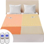 Bwarm Premium Multi-zone Electric Heated Mattress Pad Queen Size, 60" X 80", Dua. Fixed Price $72.00.