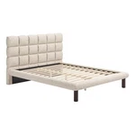 Zuo Placid Shearling-style Fabric Upholstered Queen Bed Beige. Fixed Price $1238.42.