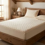 Waterproof Mattress Protector With Washable Wool Filling, Natural Cotton Top,.... Fixed Price $229.27.