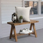 Rowypoey Solid Wood Bench, 30" Farmhouse Entryway For Natural. Fixed Price $117.21.