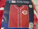 Northwest Mlb Royal Plush Raschel Throw, Cincinnati Reds Jersey, 50" X 60". Fixed Price $29.95.
