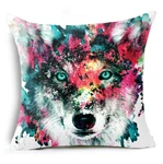 Wolf Throw Pillow Cover Sham 18" X Watercolor Couch Sofa Wolves Usa. Fixed Price $14.99.
