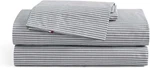 Tommy Hilfiger Cotton Percale Sheet W/pillowcase Twin Highland Ticking Strip. Fixed Price $40.00.
