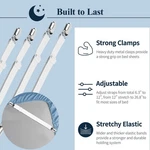 Bed Sheet Straps, Sopito Adjustable Elastic Fitted Corner Holders. Fixed Price $14.71.