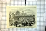 Old Visit King Victor Emmanuel Venice Decorated Bridge Grand Canal 18 19TH. Fixed Price $17.32.