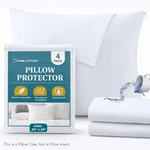 100% Waterproof Pillow Protectors With Zipper 2 Pack Standard Queen King Size. Fixed Price $20.99.