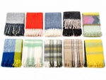 10 Wool Blend Throw Blankets Bulk Lot Colorful Fringe Boho Plaid Cozy Farmhouse. Fixed Price $170.00.