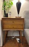Two West Elm Wooden Mid-century Nightstand (18") Excellent Condition!. Fixed Price $500.00.
