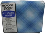 New Vintage Morgan Jones Twilite Double Sheet Set Blue Plaid Pillow Cases. Fixed Price $29.99.