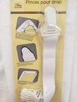 4 Pcs Home White Elastic Mattress Bed Sheet Grippers Straps Clips. Fixed Price $10.99.