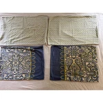 Sky 4 Pc Pillowcase & Sham Set Standard Paisley Floral Blue Gr 100% Cotton Boho. Fixed Price $14.97.