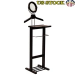 Free Standing Valet W/ Mirror Wooden Hanger Trouser Bar Organizer New. Fixed Price $93.99.