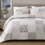 Reversible Boho Quilt King Size, Gray Soft Bedspreads Lightweight Coverlet All. Fixed Price $70.52.