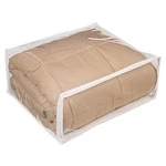 5-PACK Clear Vinyl Zippered Comforter Bedding Toy Art Storage Bags 24X20X11 Inch. Fixed Price $27.49.