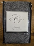 Charisma Pillow Sham Grey Regent Velvet Standard Size 20"X26" Super Soft, New. Fixed Price $9.99.
