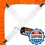 5 Stars United Bed Sheet Straps Set Easy To Use Adjustable Elastic Fasteners. Fixed Price $14.45.