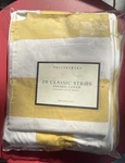 Classic Pottery Barn Yellow & White Stripe Day Bed Cover Size Twin Nwot. Fixed Price $69.00.