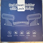 Edcreaty Bed Holder Lock Strips White Easy Install Keeps Sheets Tight. Fixed Price $12.99.