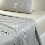 Almond Flowers By Hugo Boss, Organic Cotton Sateen Flat Sheet 300 T/c. Fixed Price $250.00.