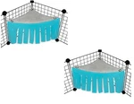 Small Animal Hideout Corner Fleece Hideaway Hanging Bed (2) Pcs. Blue/gray New. Fixed Price $10.00.