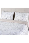 Martha Stewart 3-PIECE Coverlet And Sham Set Full/queen Blue/beige. Fixed Price $84.99.