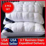 2 Pcs Queen Pillows Soft Down Alternative Hotel-style Bedding Set Upgraded. Fixed Price $15.99.