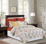Victoria Garden Floral Cotton Quilt Set - Reversible And Machine Washable. Fixed Price $74.99.