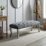 Decor Maxem Tufted Fabric Upholstered Bench Nailhead Trim , Gray. Fixed Price $189.85.