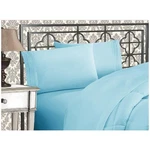 Elegant 1500 Thread Count King Bed Sheet Set With Three-line Embroidery, Aqua. Fixed Price $27.99.