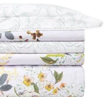 Nwt Yves Delorme Louise King Flat Sheet 114X116" Cherry Blossom Floral Lavender. Fixed Price $295.00.