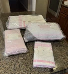 Pottery Barn Baby Outlet Pink And White Crib Set - Nwt. Fixed Price $135.00.